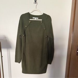 English Factory Olive Long Sleeve Dress